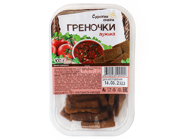 Сурские гренки с Аджикой (100 гр) в Ростове-на-Дону