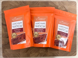 Ведро Ржаные гренки с аджикой: Мясо (АЛЬЯНС) вяленое курица 