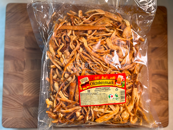Нитка ЖАРЕНАЯ "Краб" Oktobtersnak 1 кг (сырный продукт) в Ростове-на-Дону